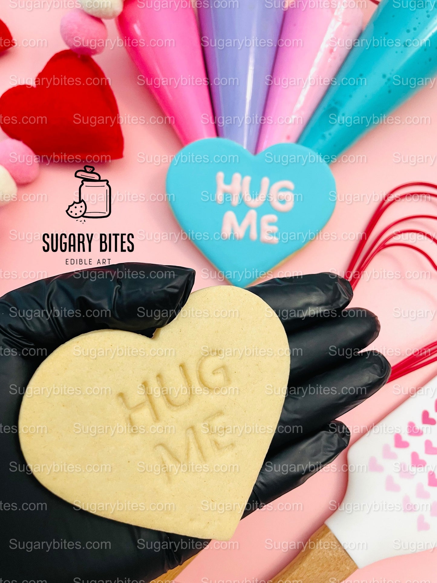 Valentine’s Day Cookie Decorating Kit, Heart DIY Cookie Kit, **INCLUDES 24 ITEMS** (Large Cookies), Deluxe Sprinkles Included!!!