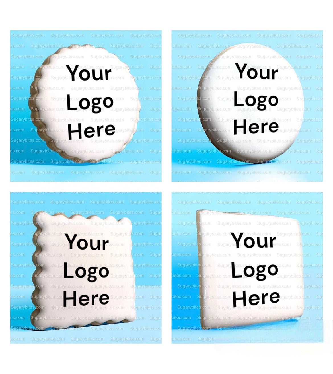 Edible Photo Cookie, Set of 12 Personalized Edible Logo Cookies, Customizable Printed Vanilla Sugar Cookie, Highly Detailed Edible Image!