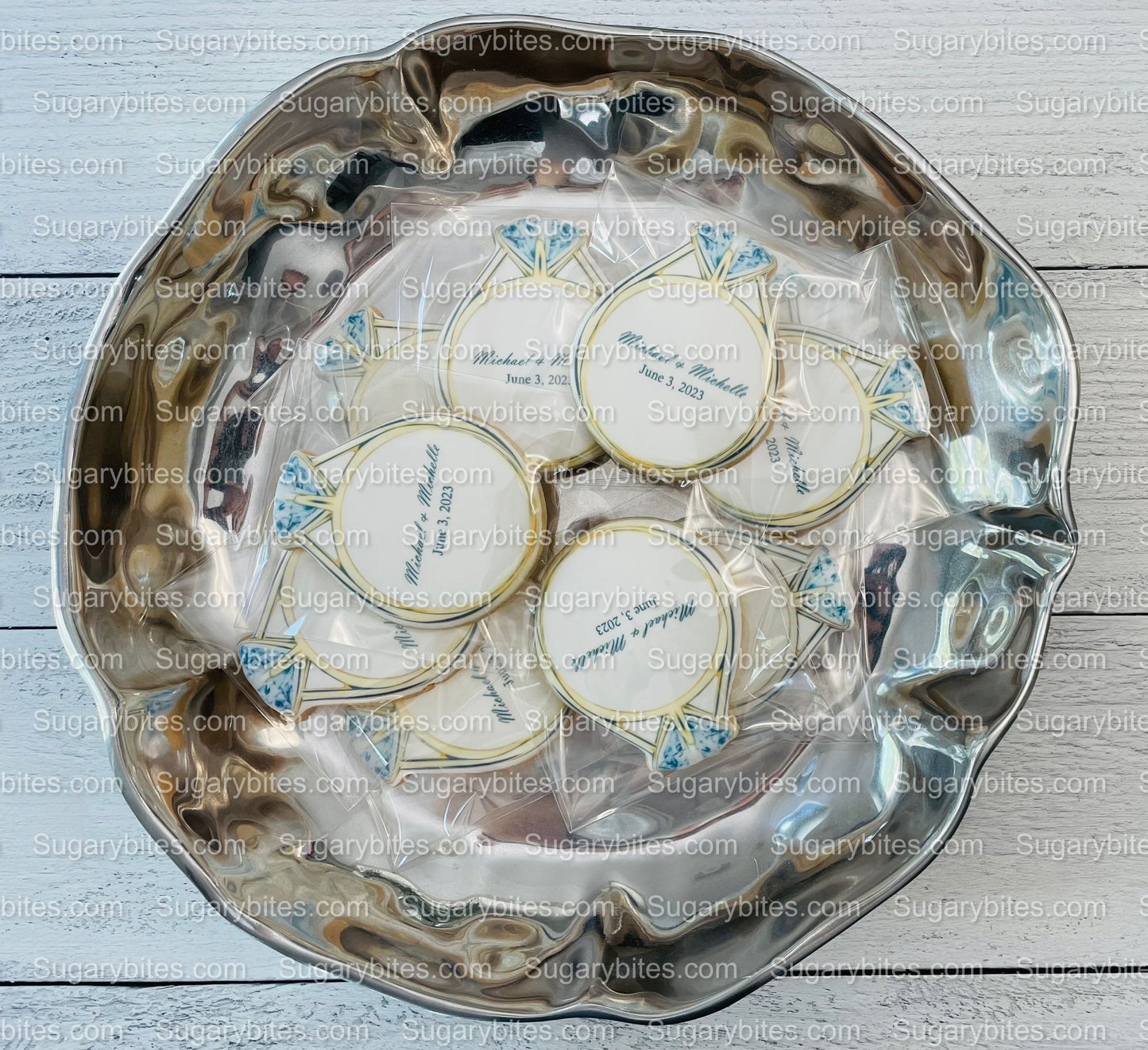 Wedding Ring Cookies, Bridal Shower Cookies, **SET of 12 Cookies** Engagement Cookies, Bridal Party Gift, Bridal Flavors, Gourmet Fresh Cookies