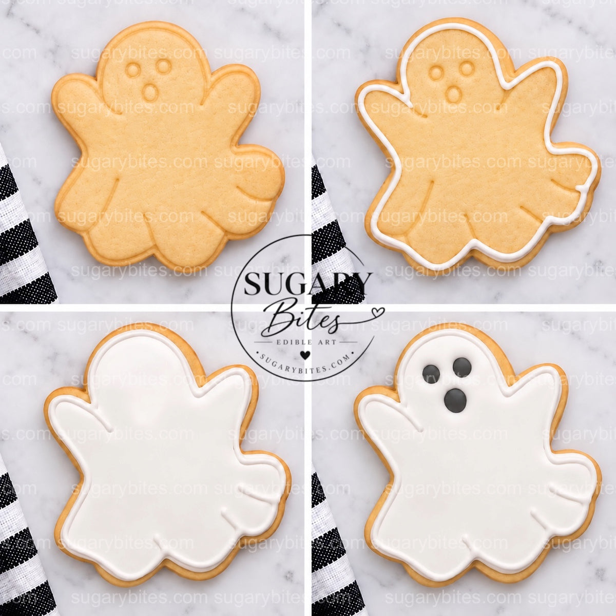Halloween Cookie Decorating Kit, 12 Large Cookies, Royal Icing, Sprinkles, DIY Family Activity