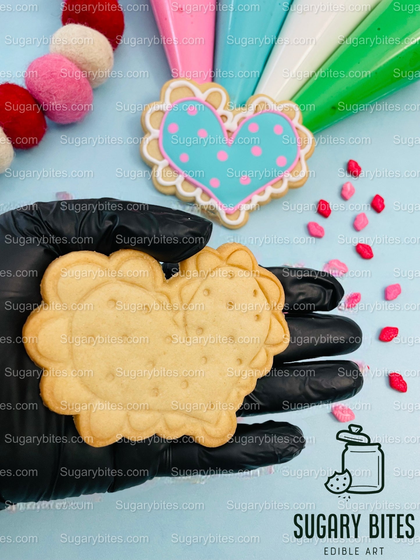 Valentine’s Day Cookie Decorating Kit, Heart DIY Cookie Kit, **INCLUDES 24 ITEMS** (Large Cookies), Deluxe Sprinkles Included!!!
