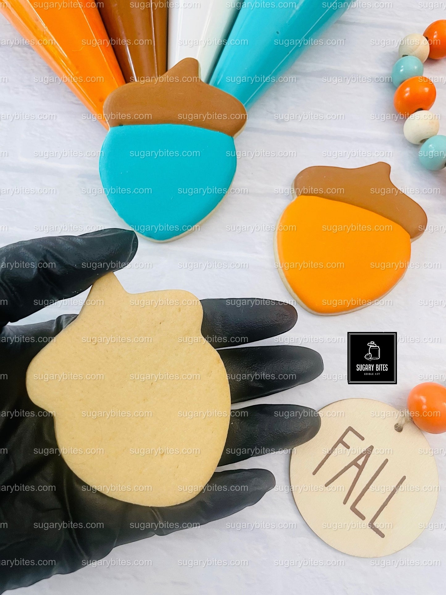 Fall Cookie Decorating Kit, ***INCLUDES 24 ITEMS*** Zoom Party Favors, Assorted Shaped Cookie Kit, (Large Cookies)