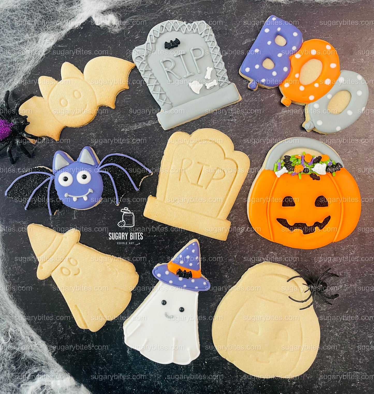 Halloween Cookie Decorating Kit, DIY Cookie Kit, (Large Cookies) ***INCLUDES 24 ITEMS*** With 4 Icing Bags & 3 Deluxe Sprinkle!!