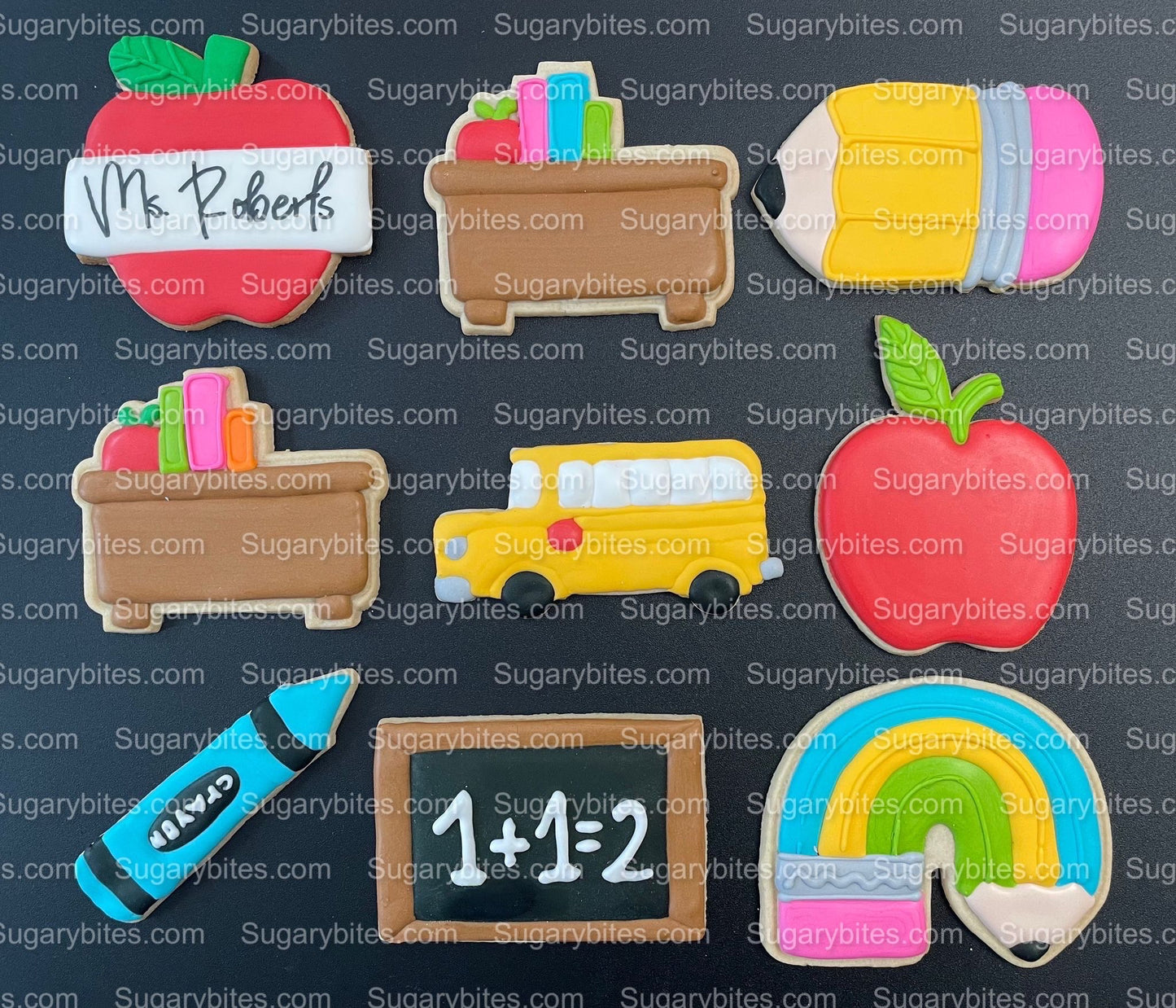 Back to School Cookie Decorating Kit, ***INCLUDES 28 ITEMS***** (large cookies), teacher appreciation, School gift…. includes FREE Bonus!!!