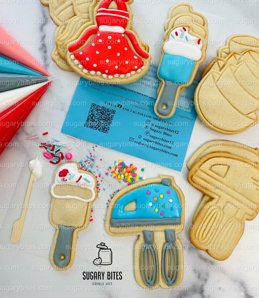 Baking Themed Cookie Decorating Kit, DIY Baking Sugar Cookie Kit, **INCLUDES 24 ITEMS**, (Large Cookies)… with Deluxe Sprinkles!!!