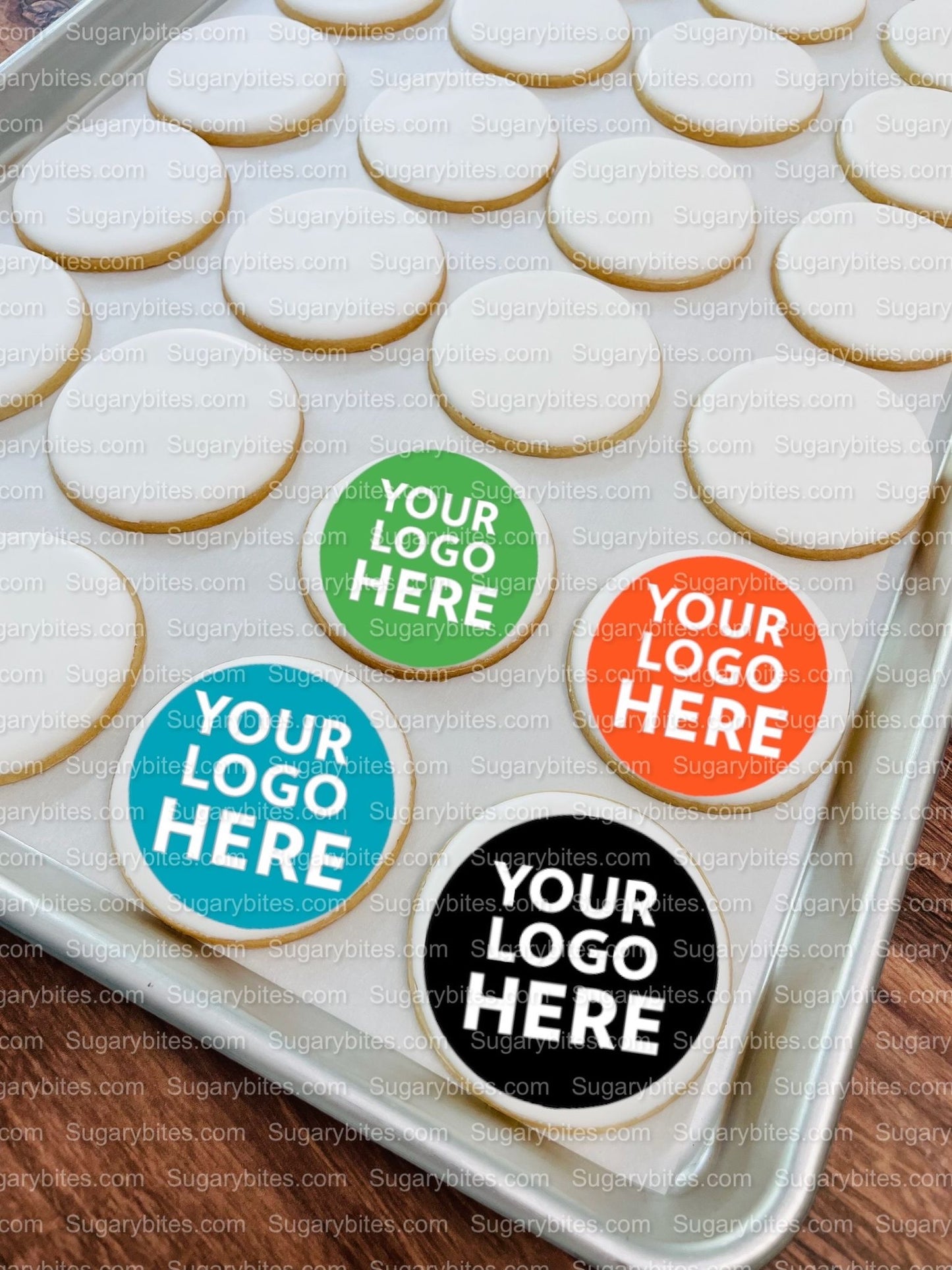 Edible Photo Cookies, Set of 12 Personalized Edible Logo Cookies, Customizable Printed Vanilla Sugar Cookie, Highly Detailed Edible Image!