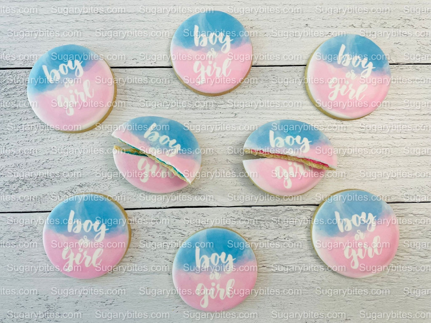 Gender Reveal Cookies, Baby Shower Cookies, (Includes 12 Large Cookies), baby shower favors, Baby Gender Reveal Cookies!