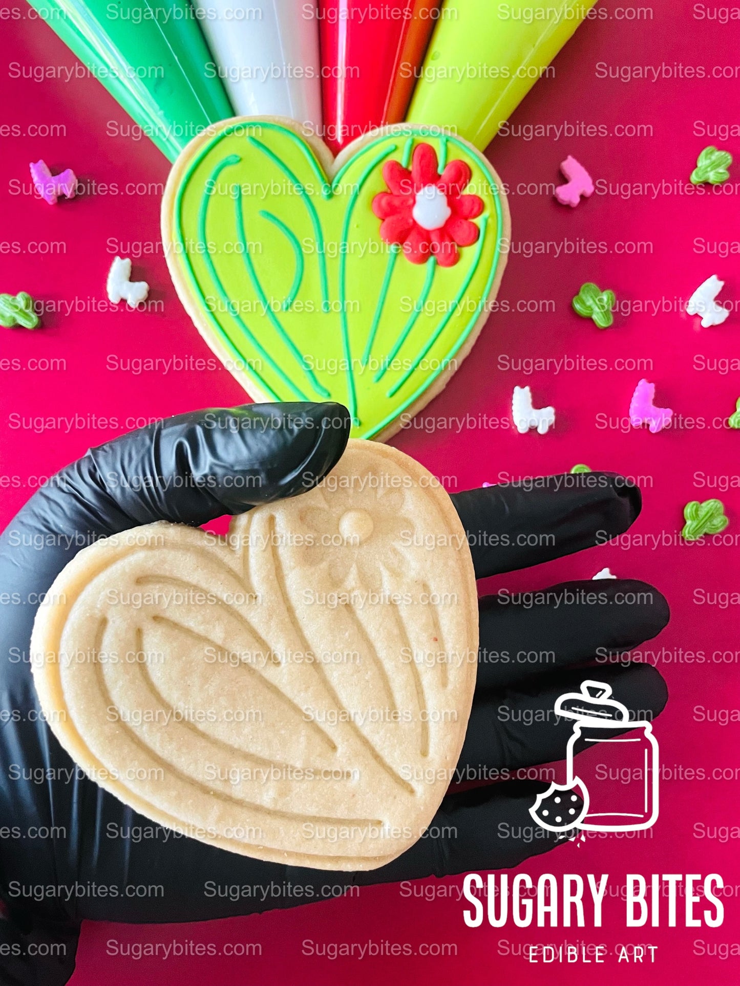Valentine’s Day Cookie Decorating Kit, Heart DIY Cookie Kit, **INCLUDES 24 ITEMS** (Large Cookies), Deluxe Sprinkles Included!!!