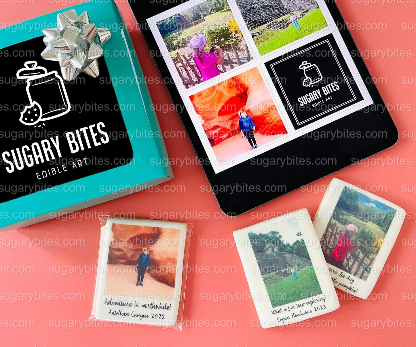 Polaroid Photos, (Large Cookies), Set of 12 Personalized Edible Photo Cookies, Customizable Printed Vanilla Sugar Cookie, Highly Detailed Edible Image!