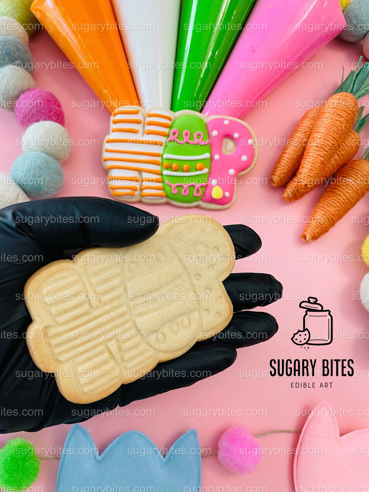 Easter Cookie Decorating Kit, DIY Spring Sugar Cookie Decorating Kit, **INCLUDES 24 ITEMS**, (Large Cookies)… with Deluxe Sprinkles!!!