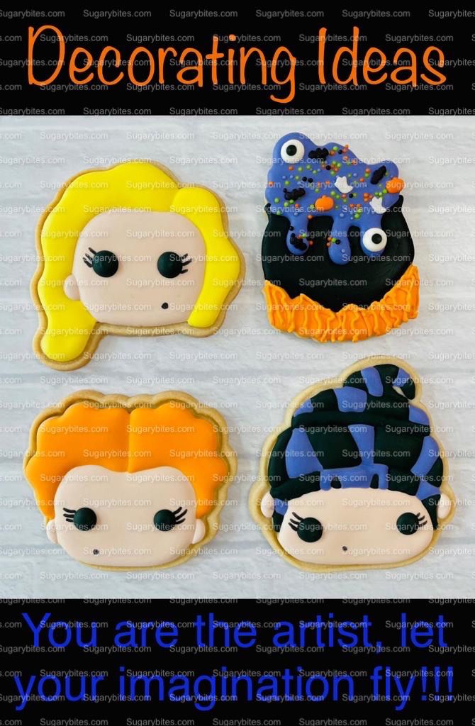 Halloween Cookie Decorating Kit, DIY Cookie Kit, (Large Cookies) ***INCLUDES 24 ITEMS*** With 4 Icing Bags & 3 Deluxe Sprinkle!