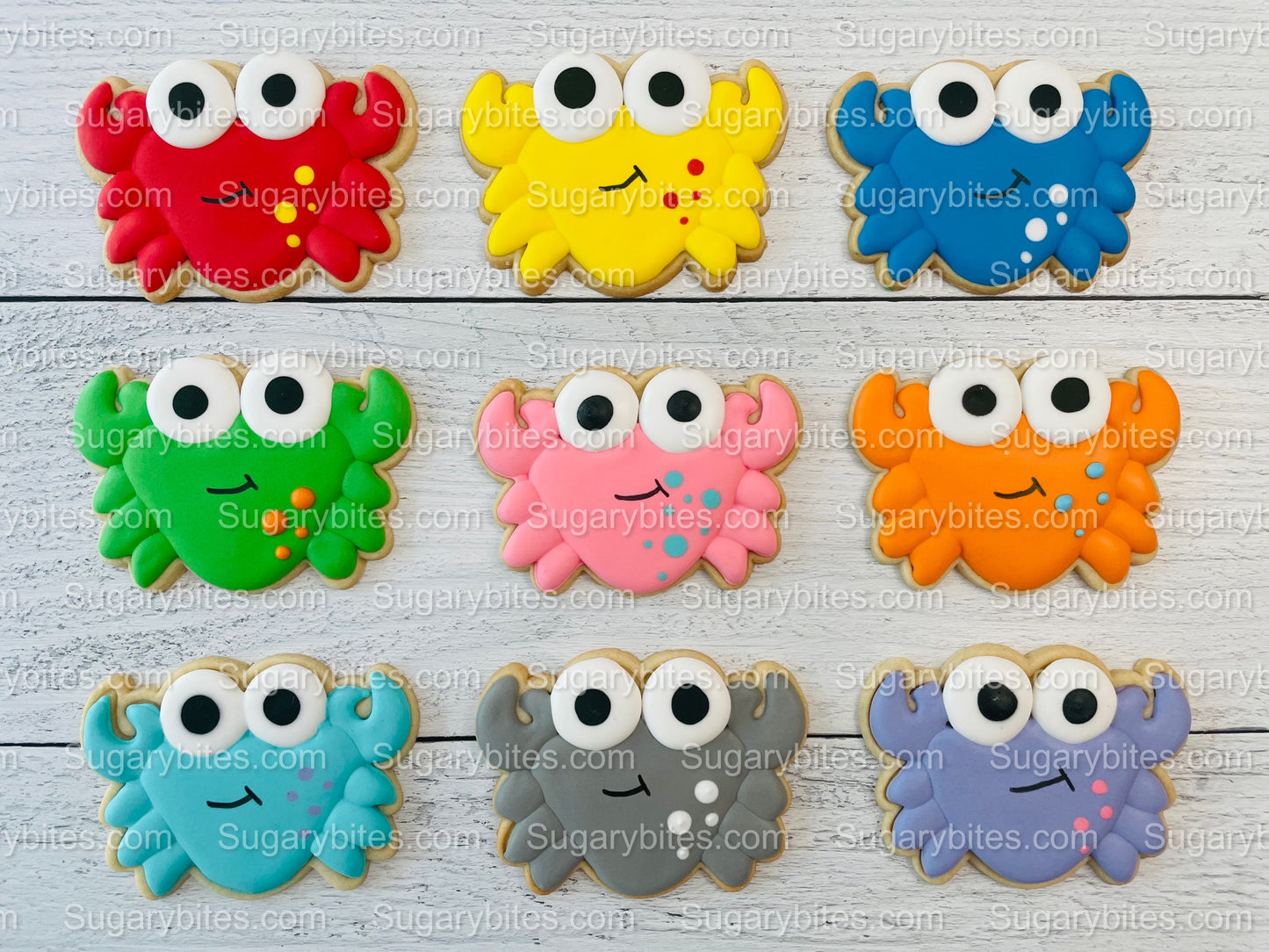 Crab Cookies, Crabby cookies, (Large Cookies), includes 12 decorated cookies!!