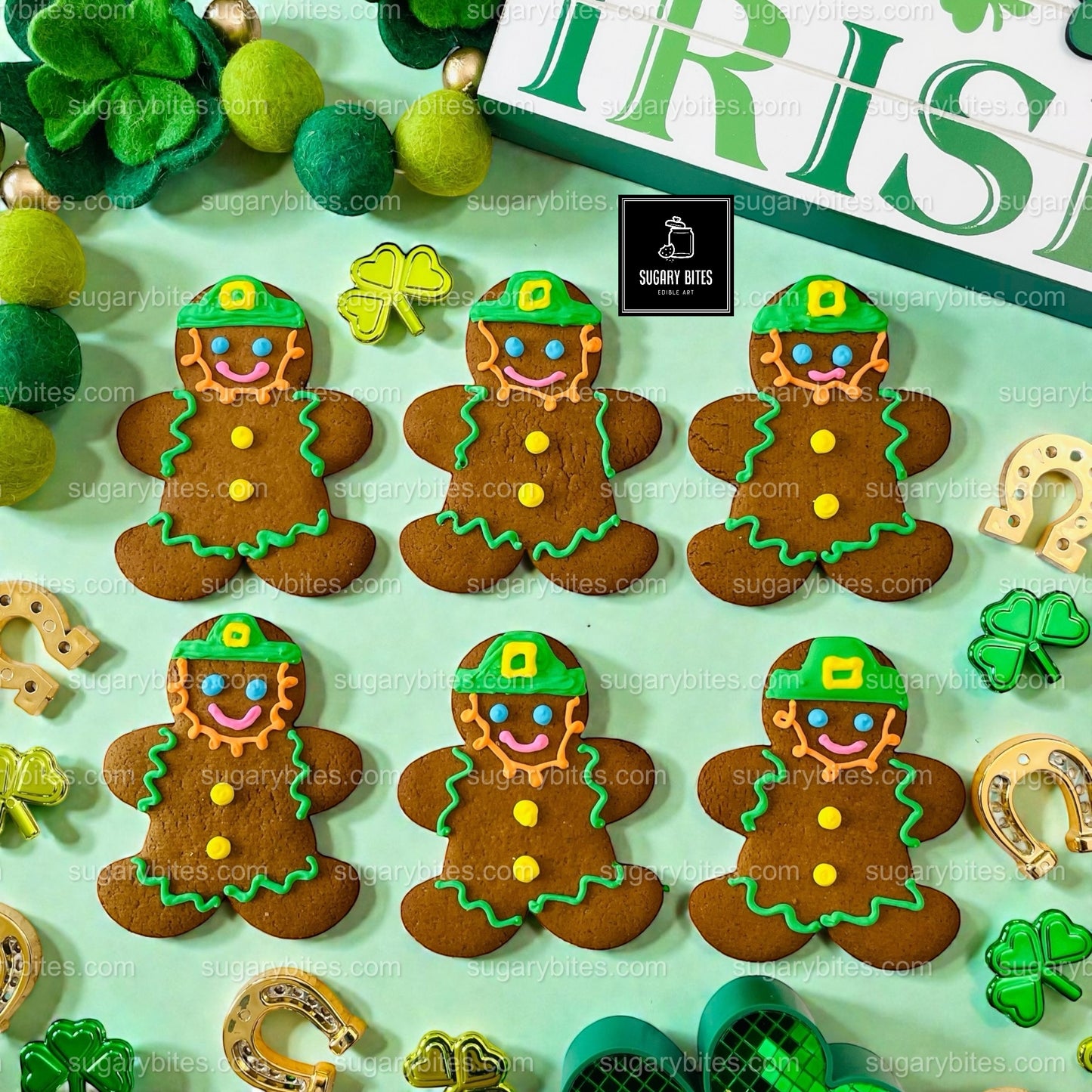 St. Patrick Cookies – 12 Hand-Decorated Cookies – Sugar Vanilla or Gluten-Free Option – Individually Sealed