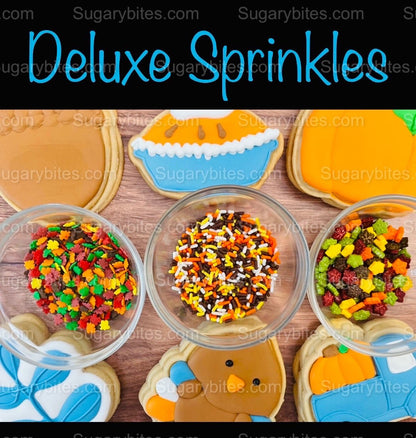 Fall Cookie Decorating Kit, Fall DIY Cookies Kit, (Large Cookies), **INCLUDES 24 ITEMS**, with 4 Icing Bags and 3 Sprinkles!