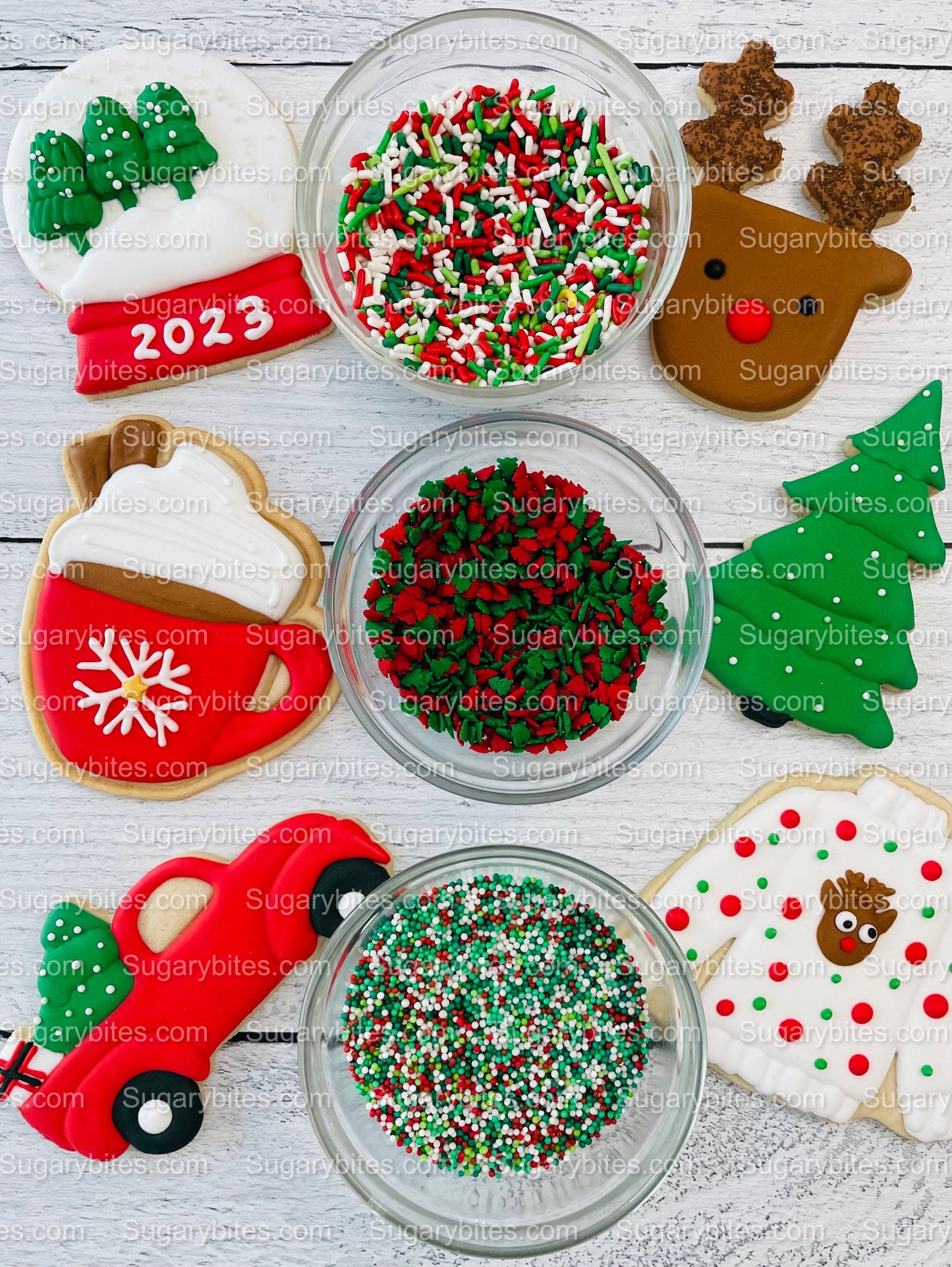Christmas Cookie Decorating Kit, Christmas DIY Cookie Kit, (Large Cookies), ***INCLUDES 26 ITEMS*** with Free Bonus!!