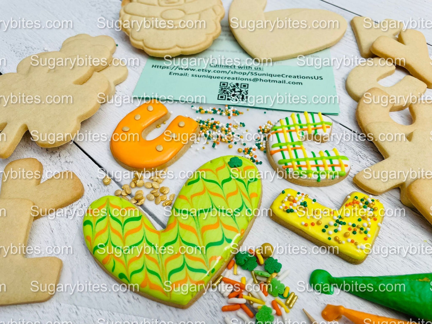 St Patrick’s Day Cookie Decorating Kit, St. Patrick’s Day DIY Cookie Kit, **INCLUDES 26 ITEMS** , Included Deluxe Sprinkles