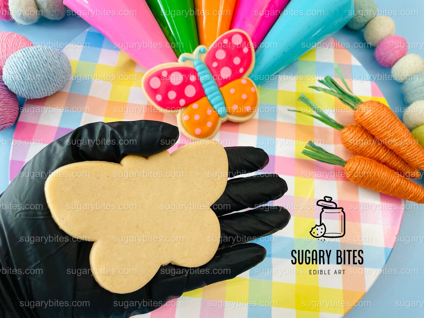 Easter Cookie Decorating Kit, DIY Spring Sugar Cookie Decorating Kit, **INCLUDES 24 ITEMS**, (Large Cookies)… with Deluxe Sprinkles!!!