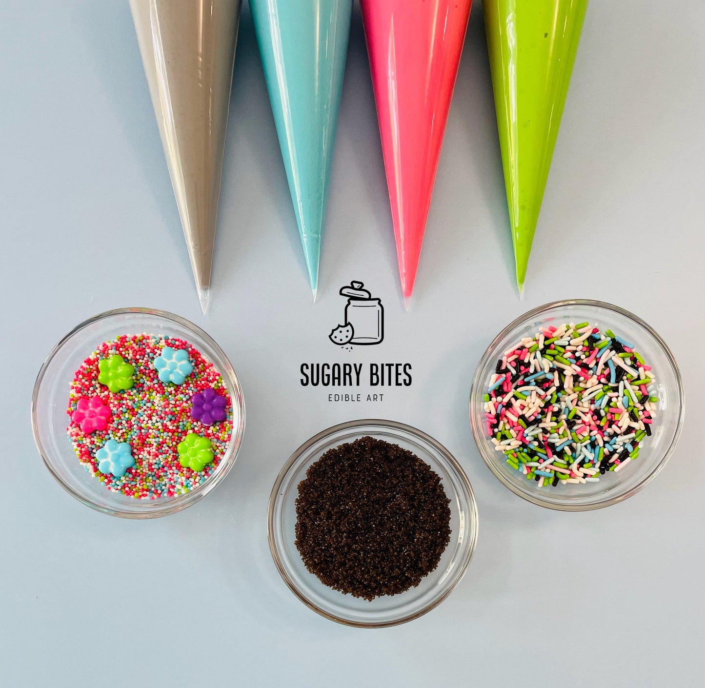 Gardening Cookie Decorating Kit, DIY Spring Sugar Cookie Decorating Kit, **INCLUDES 24 or 26 ITEMS**, (Large Cookies) with Deluxe Sprinkles!