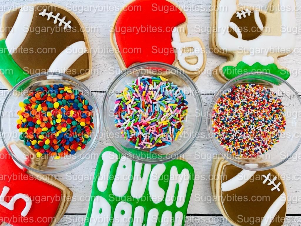 Super Bowl Cookie Decorating Kit, Sport DIY Sugar Cookie Decorating Kit, Baseball Cookie Kit, **INCLUDES 24 ITEMS**, (Large Cookies)