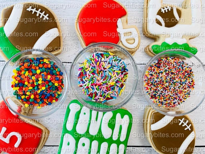 Super Bowl Cookie Decorating Kit, Sport DIY Sugar Cookie Decorating Kit, Baseball Cookie Kit, **INCLUDES 24 ITEMS**, (Large Cookies)