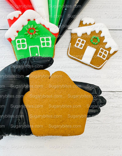 Gingerbread Cookie Decorating Kit, Christmas DIY Cookie Kit, (Large Cookies), ***INCLUDES 24 ITEMS***With 4 Icing Bags & 3 Deluxe Sprinkles!