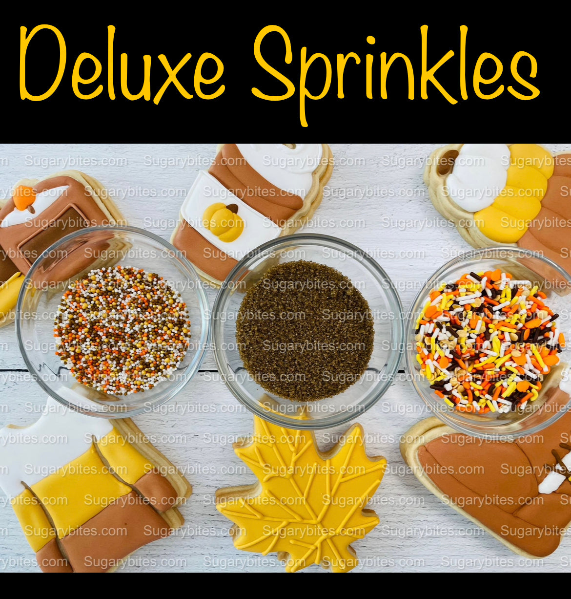 Fall Cookie Decorating Kit, Fall DIY Cookie Kit, (Large Cookies) ***INCLUDES 24 ITEMS*** With 4 Icing Bags & 3 Deluxe Sprinkle!!