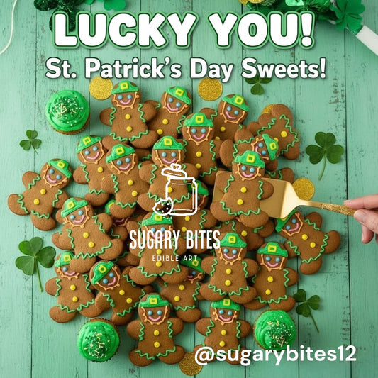 St. Patrick Cookies – 12 Hand-Decorated Cookies – Sugar Vanilla or Gluten-Free Option – Individually Sealed