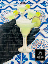 Load image into Gallery viewer, Fiesta Cookie Set (12 Iced and Printed Cookies), Margarita Cookies, Tequila Shot Cookies, Lime Cookies, and Tequila Bottle Cookies.
