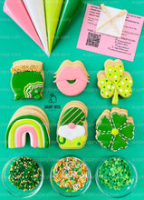 Load image into Gallery viewer, St Patrick’s Day Cookie Decorating Kit, St. Patrick’s Day DIY Cookie Kit, **INCLUDES 24 ITEMS** (Large Cookies), Included Deluxe Sprinkles
