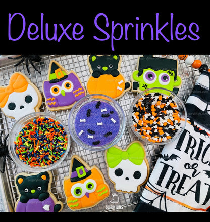 Halloween Cookie Decorating Kit, DIY Cookie Kit, (Large Cookies) ***INCLUDES 24 ITEMS*** With 4 Icing Bags & 3 Deluxe Sprinkles!!!