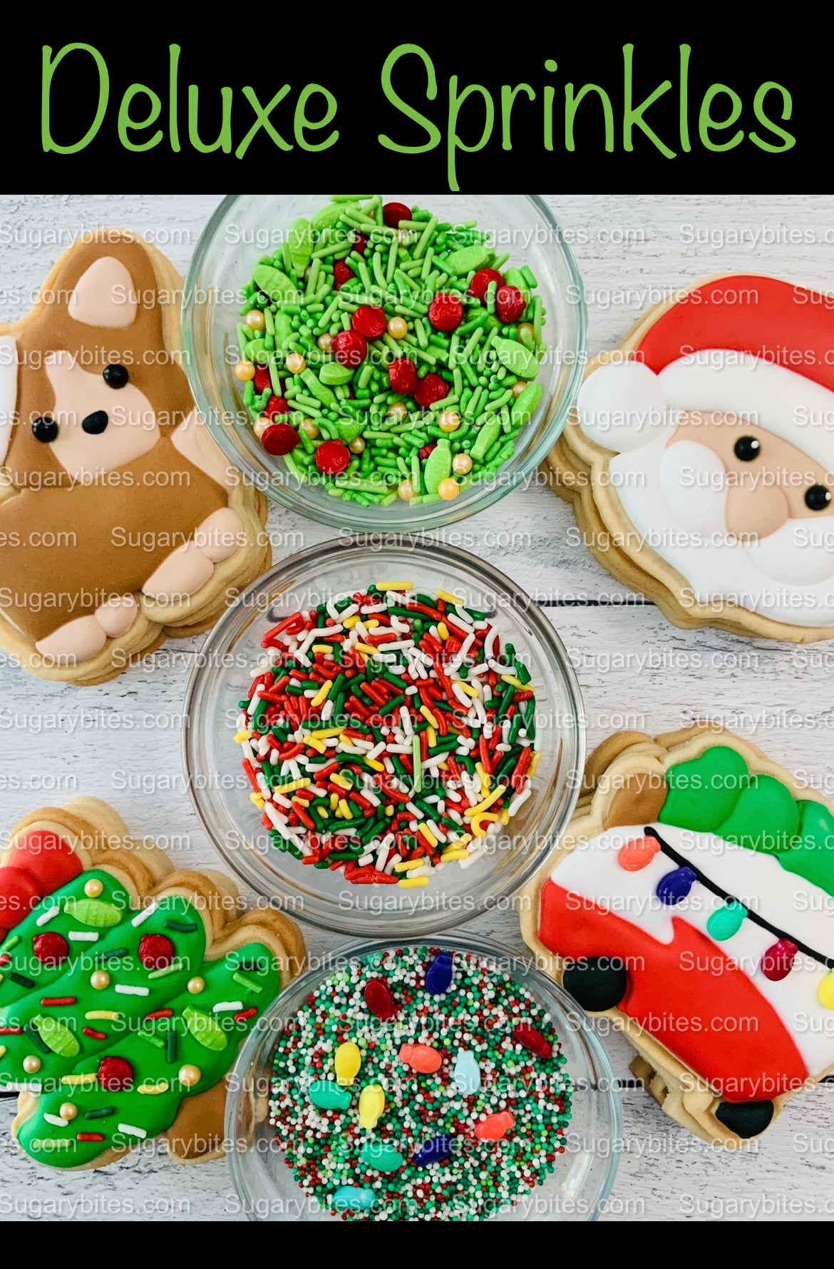 Christmas Cookie Decorating Kit, Christmas DIY Cookie Kit, (Large Cookies), ***INCLUDES 25 ITEMS*** With 5 Icing Bags & 3 Deluxe Sprinkles!!