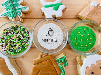 Winter Cookie Decorating Kit, Winter DIY Cookie Kit, (Large Cookies) ***INCLUDES 24 ITEMS*** With 4 Icing Bags & 3 Deluxe Sprinkle!!