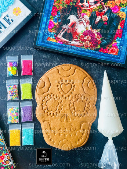 Sugar Skull Cookies, ****11 INCHES Giant Sugar Skull Cookies**** Day of the Dead Skull Cookies!!!
