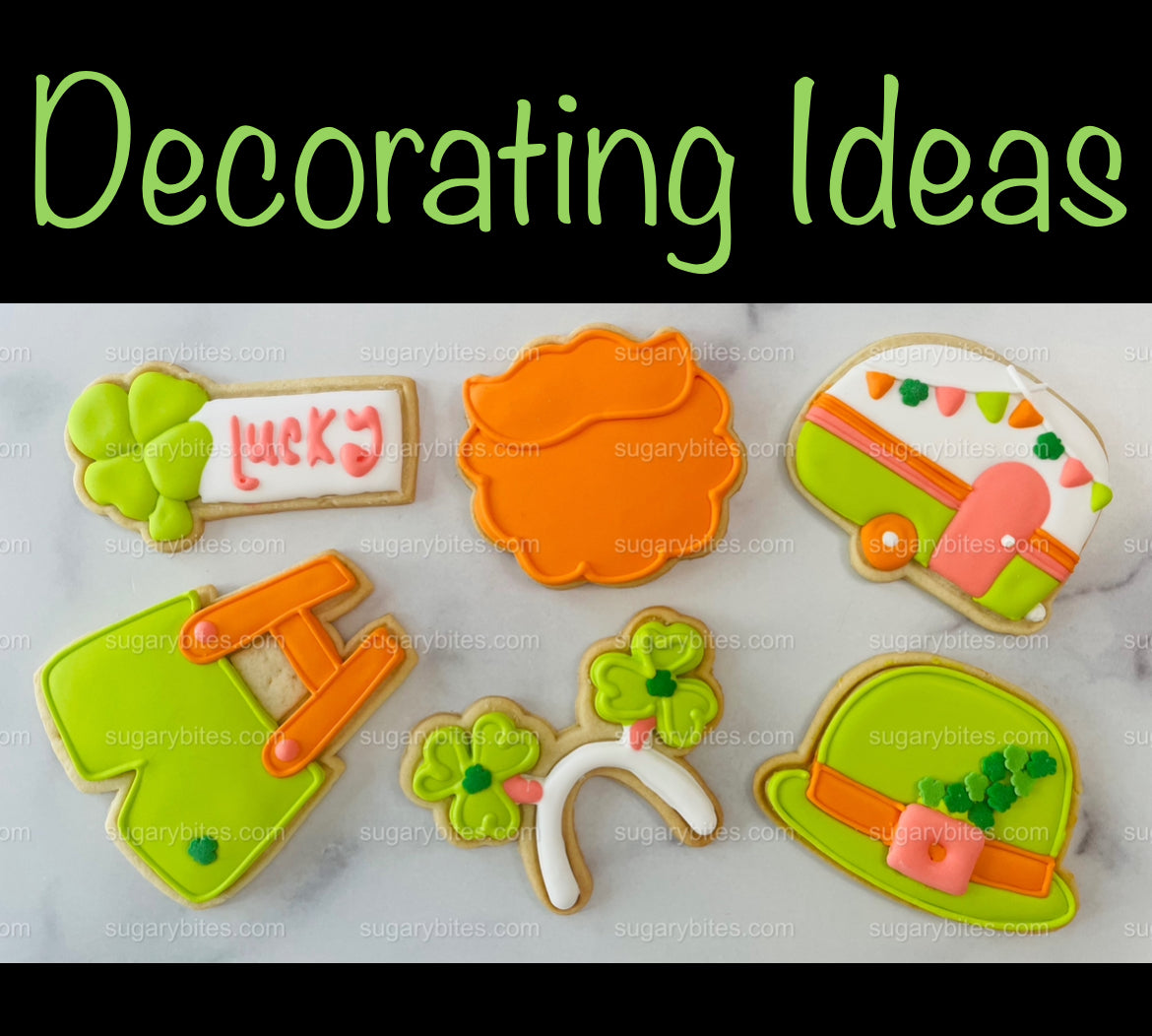St. Patricks Cookie Decorating Kit, DIY St. Patricks Sugar Cookie Decorating Kit, **INCLUDES 24 ITEMS**, Large Cookies)… w/ Deluxe Sprinkles