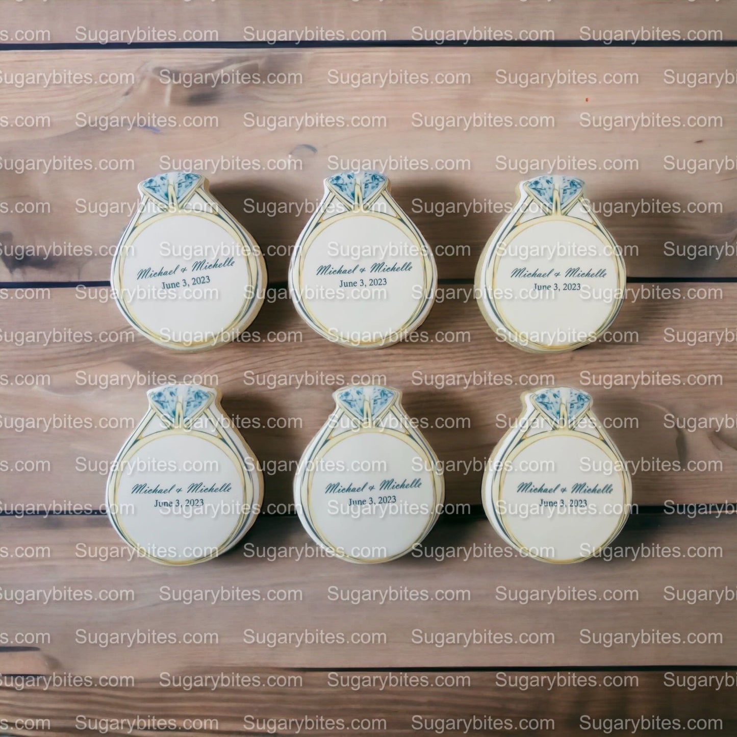 Wedding Ring Cookies,  Bridal Shower Cookies, **SET of 12 Cookies** Engagement Cookies, Bridal Party Gift, Bridal Flavors, Gourmet Fresh Cookies