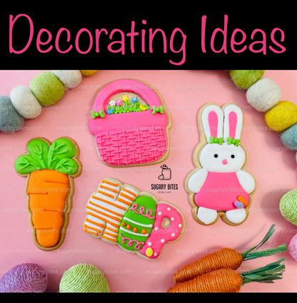 Easter Cookie Decorating Kit, DIY Spring Sugar Cookie Decorating Kit, **INCLUDES 24 ITEMS**, (Large Cookies)… with Deluxe Sprinkles!!!