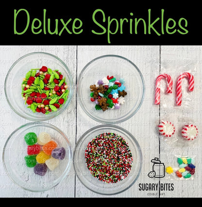 Gingerbread House Cookie Decorating Kit, DIY Cookie Kit, (Large Cookies), ***INCLUDES 24 ITEMS***With 4 Icing Bags & 6 Deluxe Sprinkles