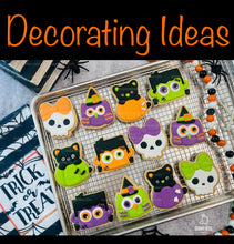 Load image into Gallery viewer, Halloween Cookie Decorating Kit, DIY Cookie Kit, (Large Cookies) ***INCLUDES 24 ITEMS*** With 4 Icing Bags &amp; 3 Deluxe Sprinkles!!!
