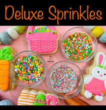 Load image into Gallery viewer, Easter Cookie Decorating Kit, DIY Spring Sugar Cookie Decorating Kit, **INCLUDES 24 ITEMS**, (Large Cookies)… with Deluxe Sprinkles!!!
