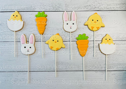 Easter Cookies, 12 LARGE COOKIES, Easter Cookies, Easter or Spring gift, party favors or any occasion!!!