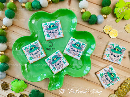 St. Patrick’s Day Cookie Set, Frenchie Birthday Gift,**SET of 12 Cookies**