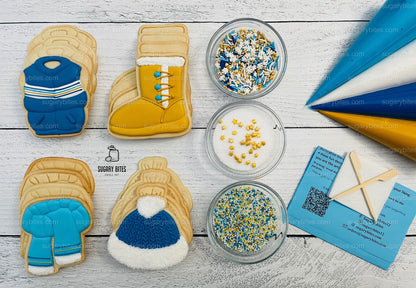 Winter Cookie Decorating Kit, Winter DIY Cookie Kit, (Large Cookies) ***INCLUDES 24 ITEMS*** With 4 Icing Bags & 3 Deluxe Sprinkle!!