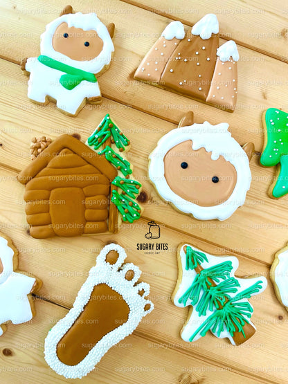 Winter Cookie Decorating Kit, Winter DIY Cookie Kit, (Large Cookies) ***INCLUDES 24 ITEMS*** With 4 Icing Bags & 3 Deluxe Sprinkle!!