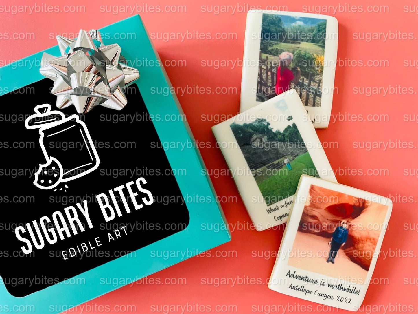 Polaroid Photos, (Large Cookies), Set of 12 Personalized Edible Photo Cookies, Customizable Printed Vanilla Sugar Cookie, Highly Detailed Edible Image!