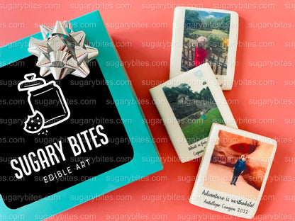 Polaroid Photos, (Large Cookies), Set of 12 Personalized Edible Photo Cookies, Customizable Printed Vanilla Sugar Cookie, Highly Detailed Edible Image!