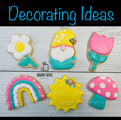 Summer Day Cookie Decorating Kit, DIY Spring Sugar Cookie Decorating Kit, **INCLUDES 24 ITEMS** , (Large Cookies) … With 4 Icing Bags!!