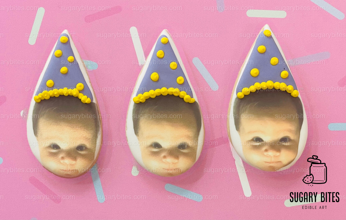 Personalized Face Cookies, Birthday Cookies, Unique Custom Birthday Cookies For Any Events… Set of 12 Custom Face Edible Photo Cookies