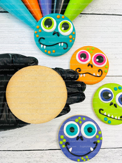 Halloween Cookie Decorating Kit, DIY Cookie Kit, (Large Cookies) ***INCLUDES 25 ITEMS***, Includes Deluxe Assorted Colors Icing Eyes!