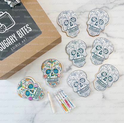 Halloween Cookies, Cookie Coloring Kit 6 or 12 Cookies with 6 Edible Ink Markers!