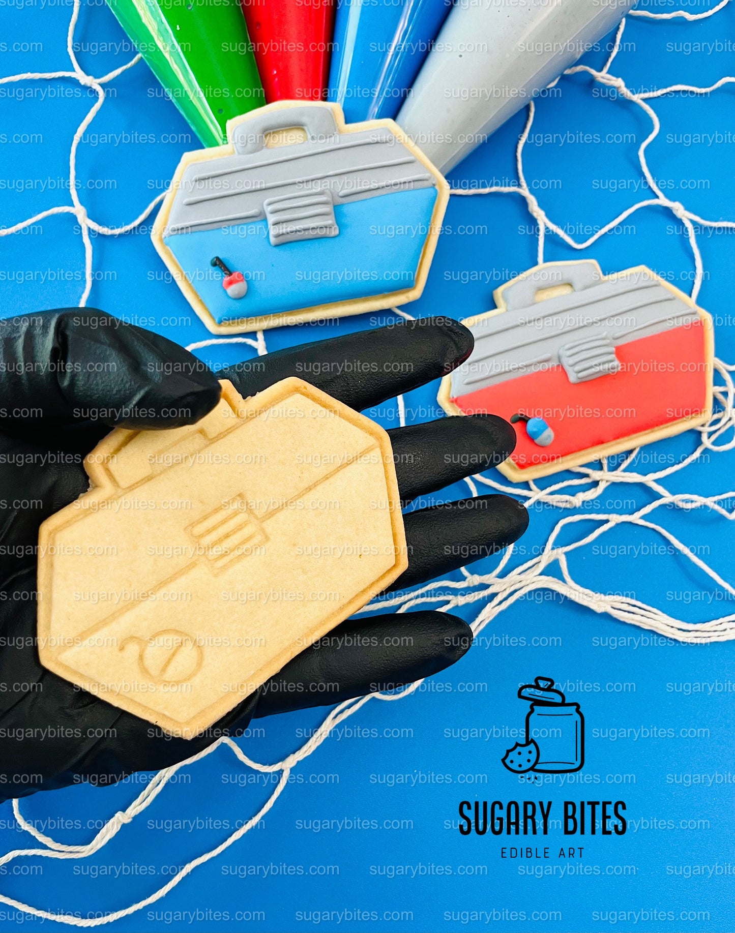 Fishing Cookie Decorating Kit, DIY Fishing Sugar Cookie Kit, **INCLUDES 25 ITEMS**, (Large Cookies)… with Deluxe Sprinkles…Plus Bonus!!!